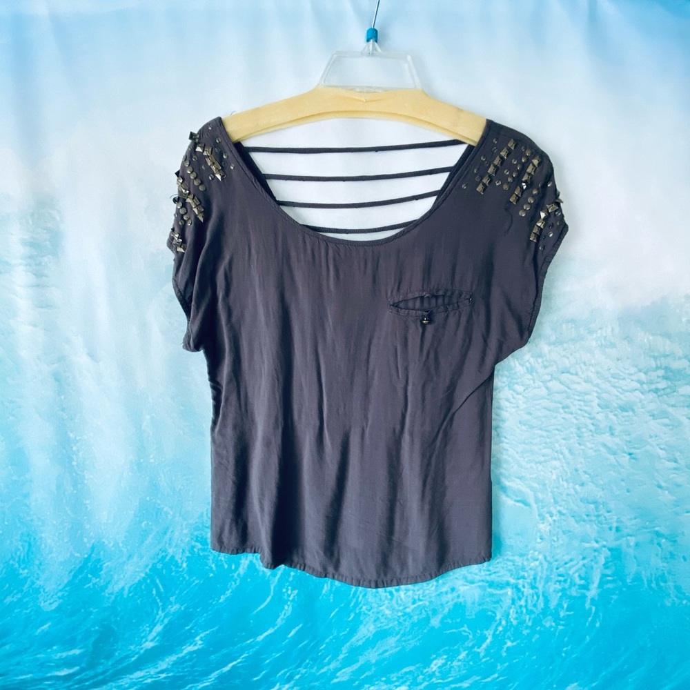 DOUBLE ZERO Retro Grey Top